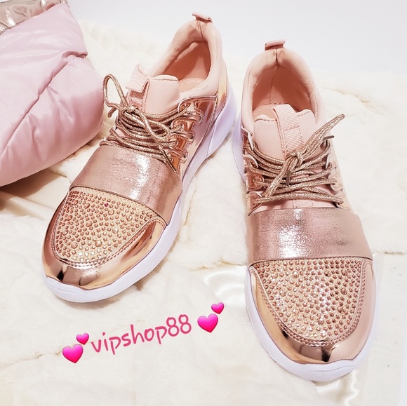 Comfort Slip On Pink Rose Gold Sneakers💕 - Picture 2 of 4
